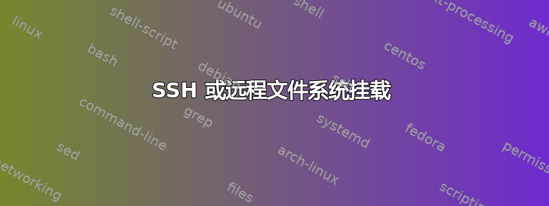 SSH 或远程文件系统挂载