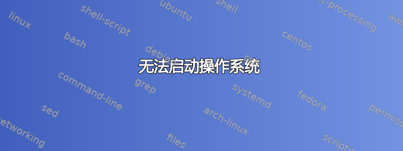 无法启动操作系统