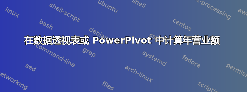 在数据透视表或 PowerPivot 中计算年营业额