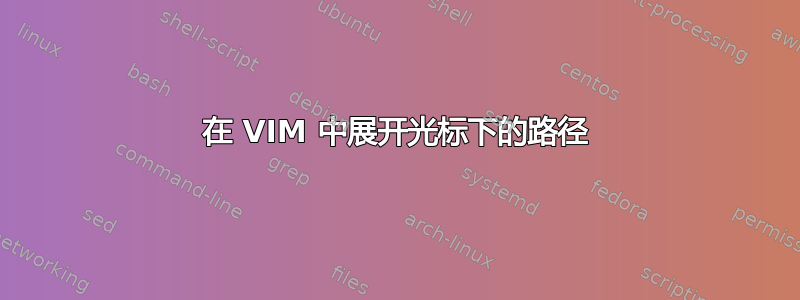 在 VIM 中展开光标下的路径