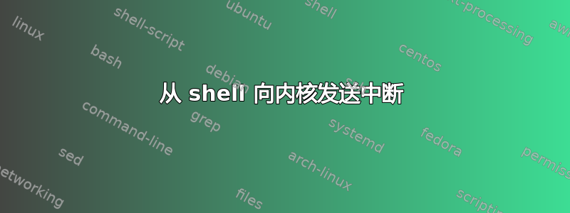 从 shell 向内核发送中断