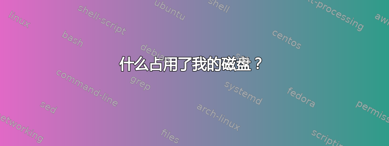 什么占用了我的磁盘？