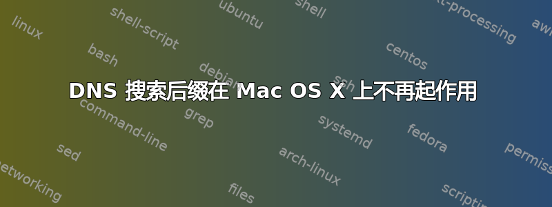 DNS 搜索后缀在 Mac OS X 上不再起作用