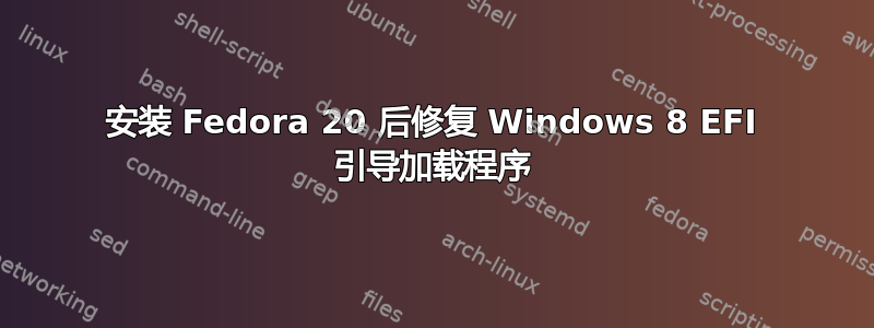 安装 Fedora 20 后修复 Windows 8 EFI 引导加载程序