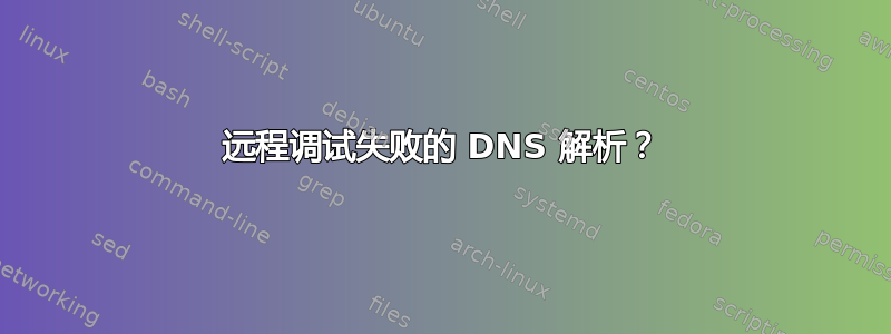 远程调试失败的 DNS 解析？