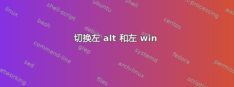 切换左 alt 和左 win