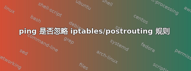 ping 是否忽略 iptables/postrouting 规则