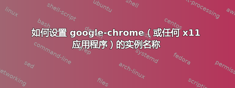 如何设置 google-chrome（或任何 x11 应用程序）的实例名称