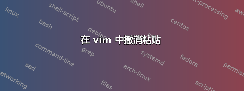 在 vim 中撤消粘贴