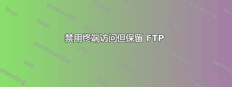 禁用终端访问但保留 FTP