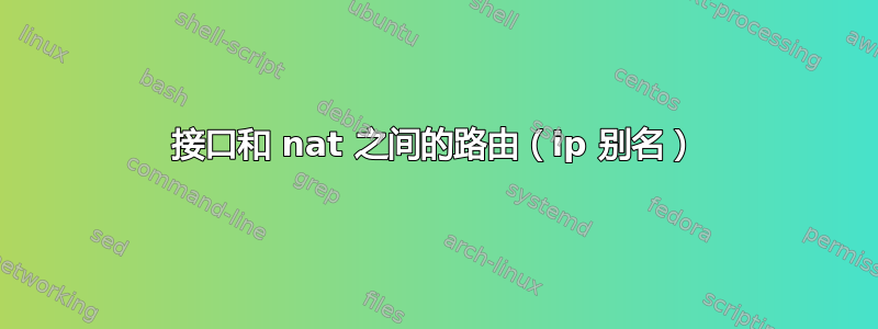 接口和 nat 之间的路由（ip 别名）