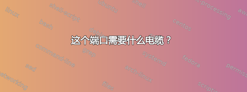 这个端口需要什么电缆？