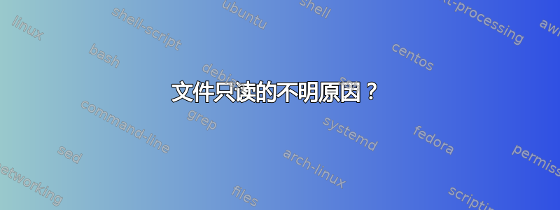 文件只读的不明原因？