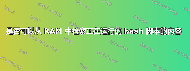 是否可以从 RAM 中检索正在运行的 bash 脚本的内容