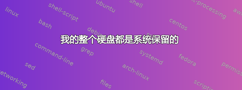 我的整个硬盘都是系统保留的