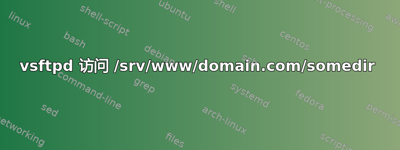 vsftpd 访问 /srv/www/domain.com/somedir