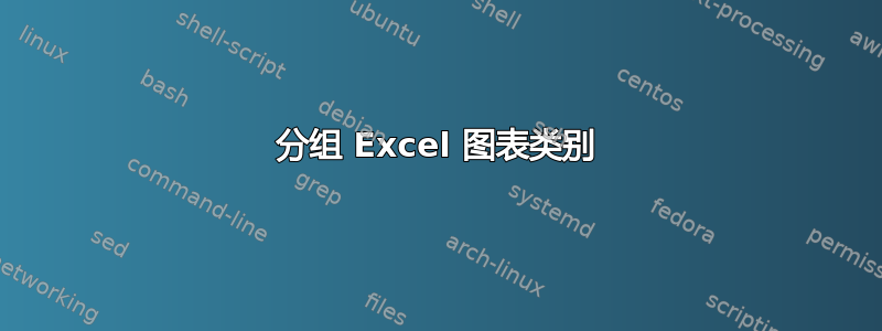 分组 Excel 图表类别