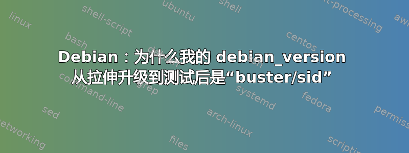 Debian：为什么我的 debian_version 从拉伸升级到测试后是“buster/sid”