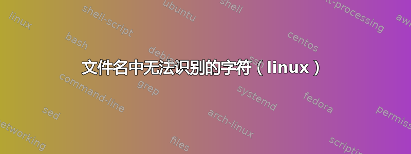 文件名中无法识别的字符（linux）