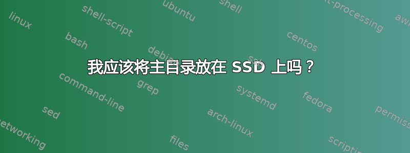 我应该将主目录放在 SSD 上吗？