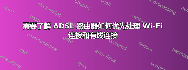 需要了解 ADSL 路由器如何优先处理 Wi-Fi 连接和有线连接