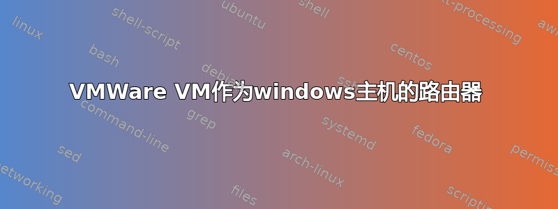 VMWare VM作为windows主机的路由器