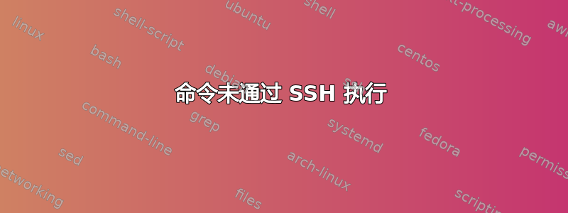 命令未通过 SSH 执行