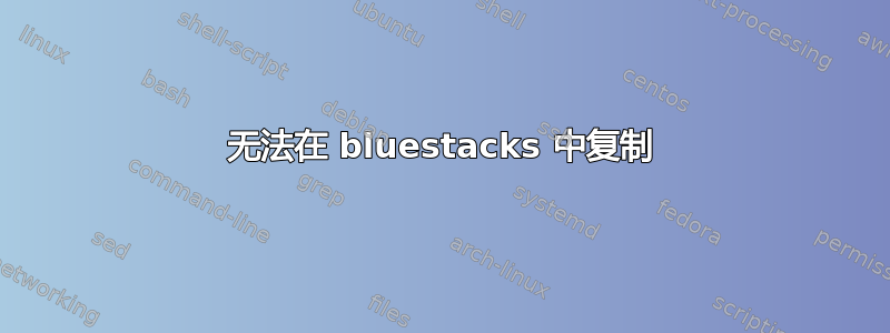 无法在 bluestacks 中复制