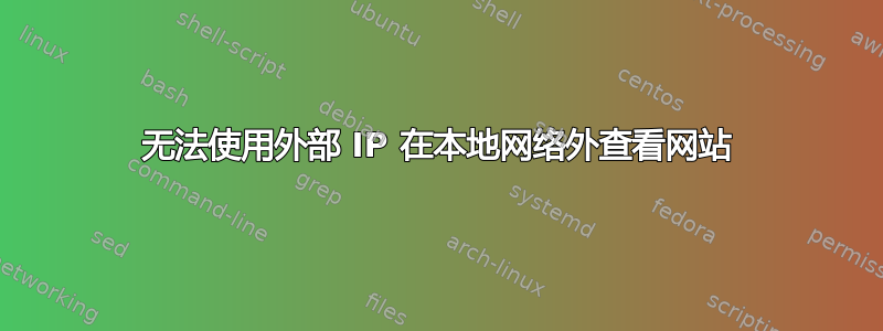 无法使用外部 IP 在本地网络外查看网站