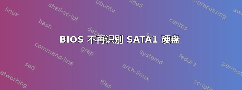 BIOS 不再识别 SATA1 硬盘