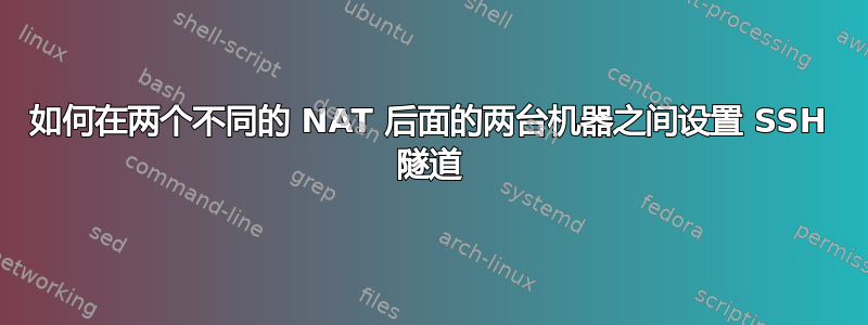 如何在两个不同的 NAT 后面的两台机器之间设置 SSH 隧道