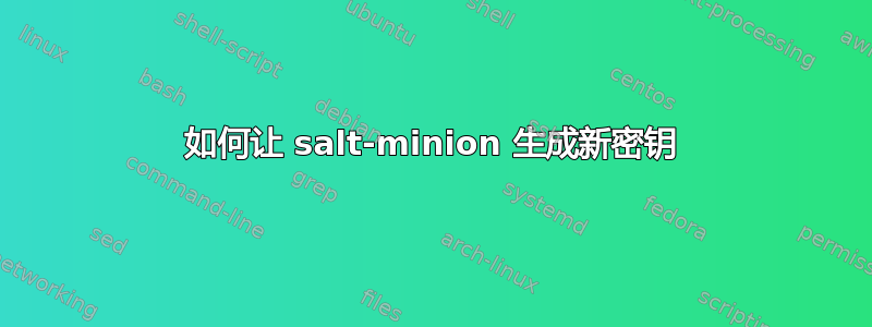 如何让 salt-minion 生成新密钥