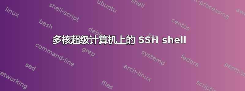 多核超级计算机上的 SSH shell 