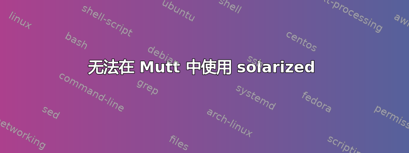 无法在 Mutt 中使用 solarized