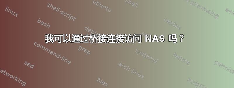 我可以通过桥接连接访问 NAS 吗？