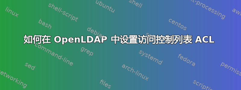 如何在 OpenLDAP 中设置访问控制列表 ACL