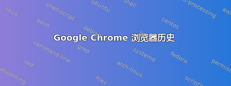 Google Chrome 浏览器历史