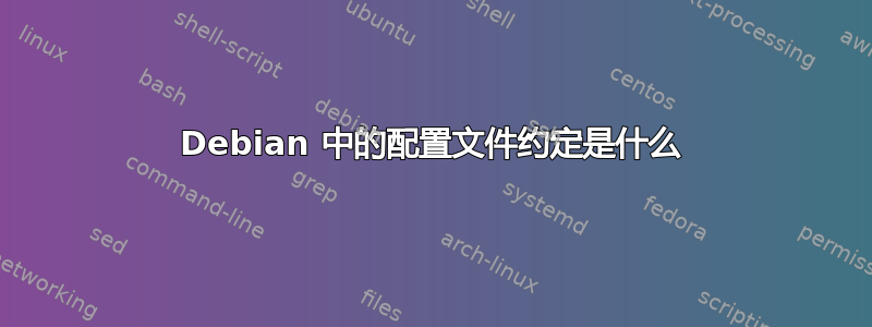 Debian 中的配置文件约定是什么