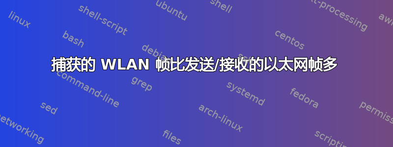 捕获的 WLAN 帧比发送/接收的以太网帧多