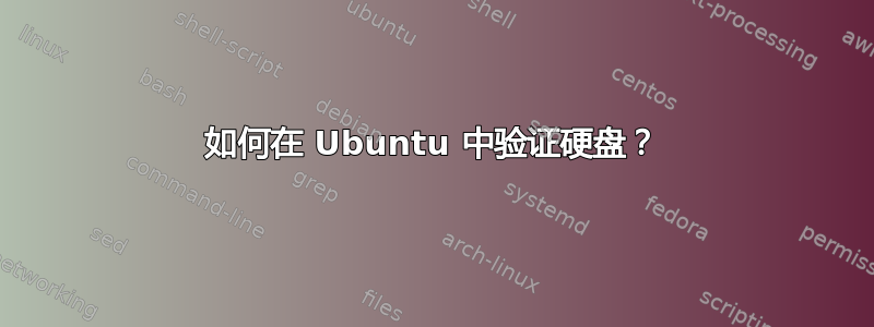 如何在 Ubuntu 中验证硬盘？