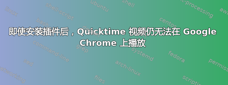 即使安装插件后，Quicktime 视频仍无法在 Google Chrome 上播放