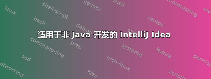 适用于非 Java 开发的 IntelliJ Idea