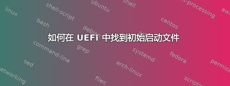 如何在 UEFI 中找到初始启动文件