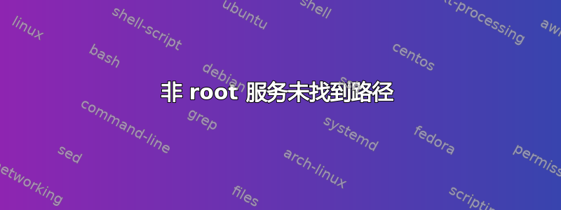 非 root 服务未找到路径