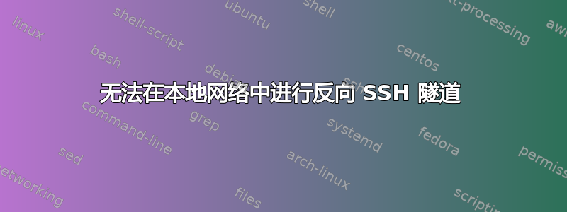 无法在本地网络中进行反向 SSH 隧道