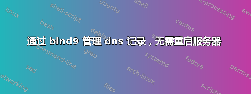 通过 bind9 管理 dns 记录，无需重启服务器