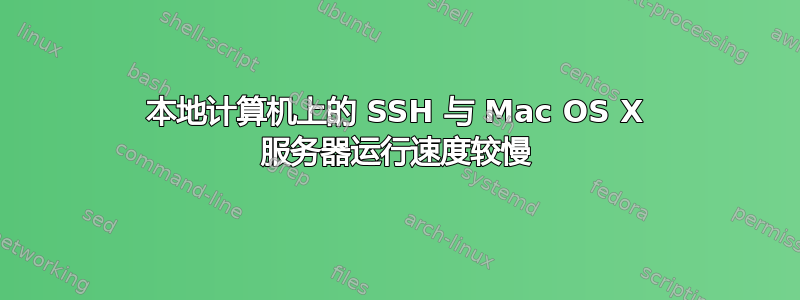 本地计算机上的 SSH 与 Mac OS X 服务器运行速度较慢