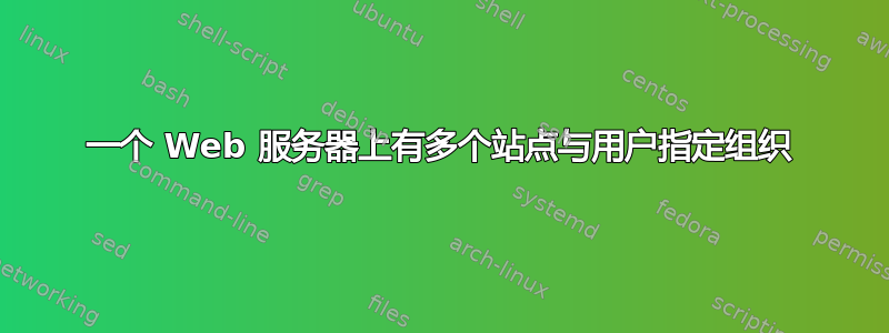 一个 Web 服务器上有多个站点与用户指定组织