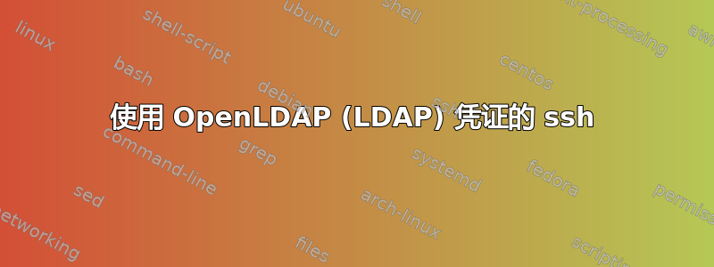 使用 OpenLDAP (LDAP) 凭证的 ssh