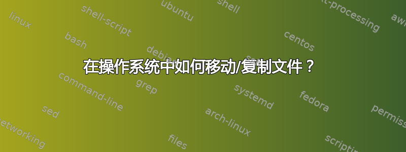 在操作系统中如何移动/复制文件？